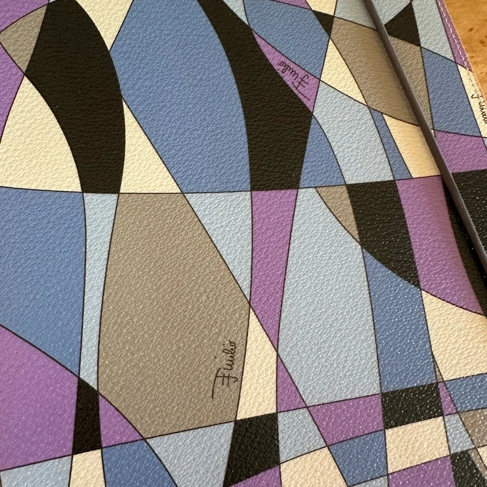 Emilio Pucci Geometric Tablet Cover in Blue and Purple